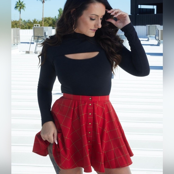 ❤️ Dixxon Doomsday Flannel Plaid Pleated Skater Party Skirt ❤️ - Picture 2 of 4
